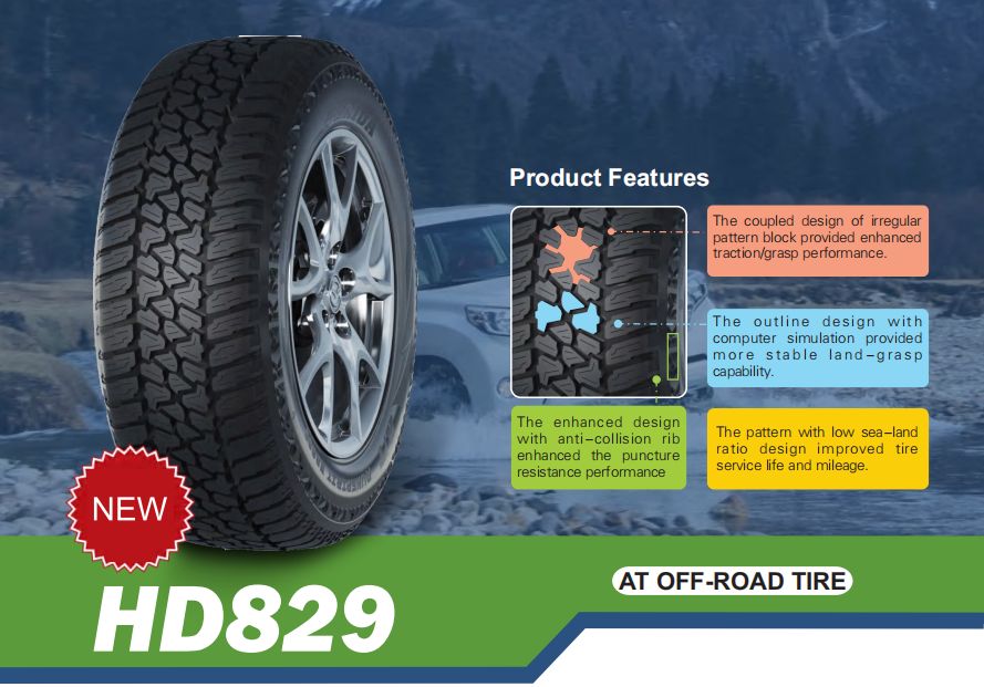HD828 HD829 AT OFF ROAD TYRE AT 4X4 TYRE  all terrain tires off road tyres mud terrain tires