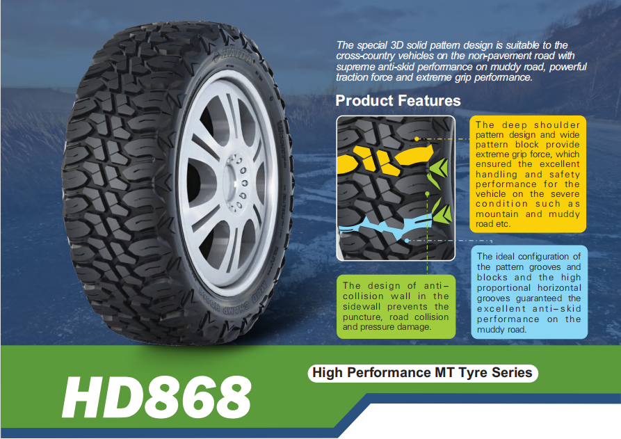 HD868 MT OFF ROAD TYRES HAIDA MILEKING RT TIRE